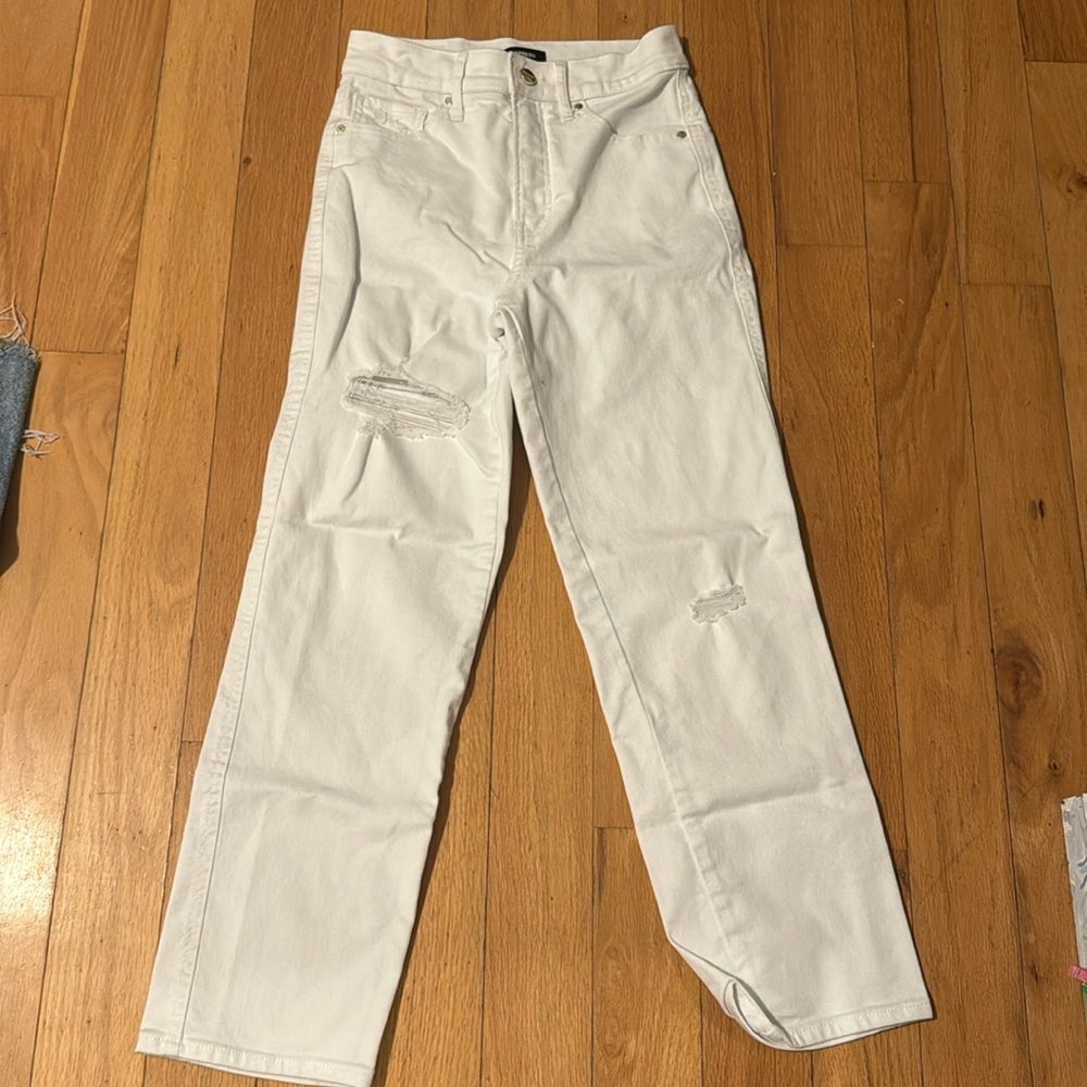 express white straight leg jeans